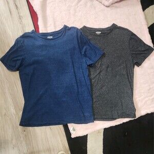 Old Navy Mens Tee Bundle M Crew Neck Short Sleeve Cotton Blue Gray T Shirt Lot